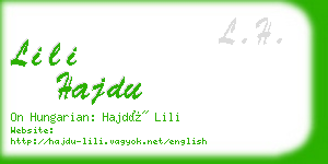 lili hajdu business card